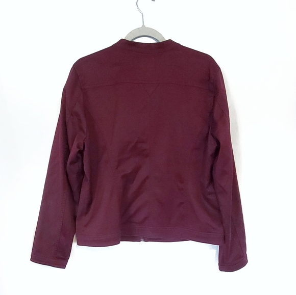 db Burgandy zip up jacket with silver hardware. - Picture 5 of 6